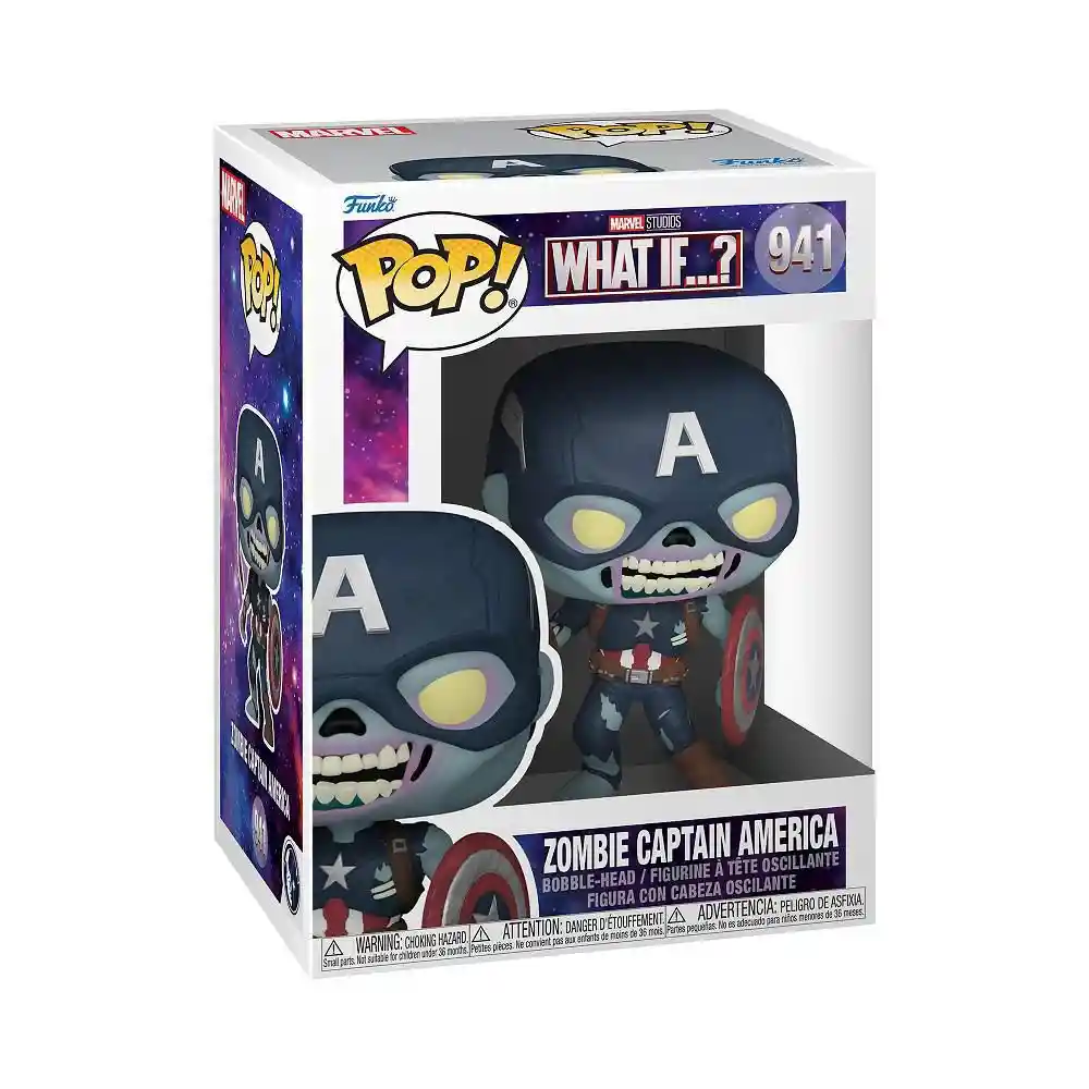 Pop! Figura de Colección What If Zombie Captain America 941