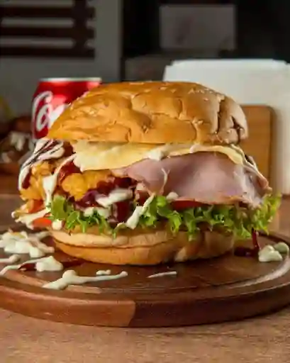 Hamburguesa de Pollo Apanado