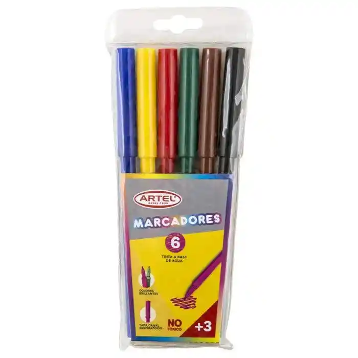 Estuche 6 Marcadores Artel