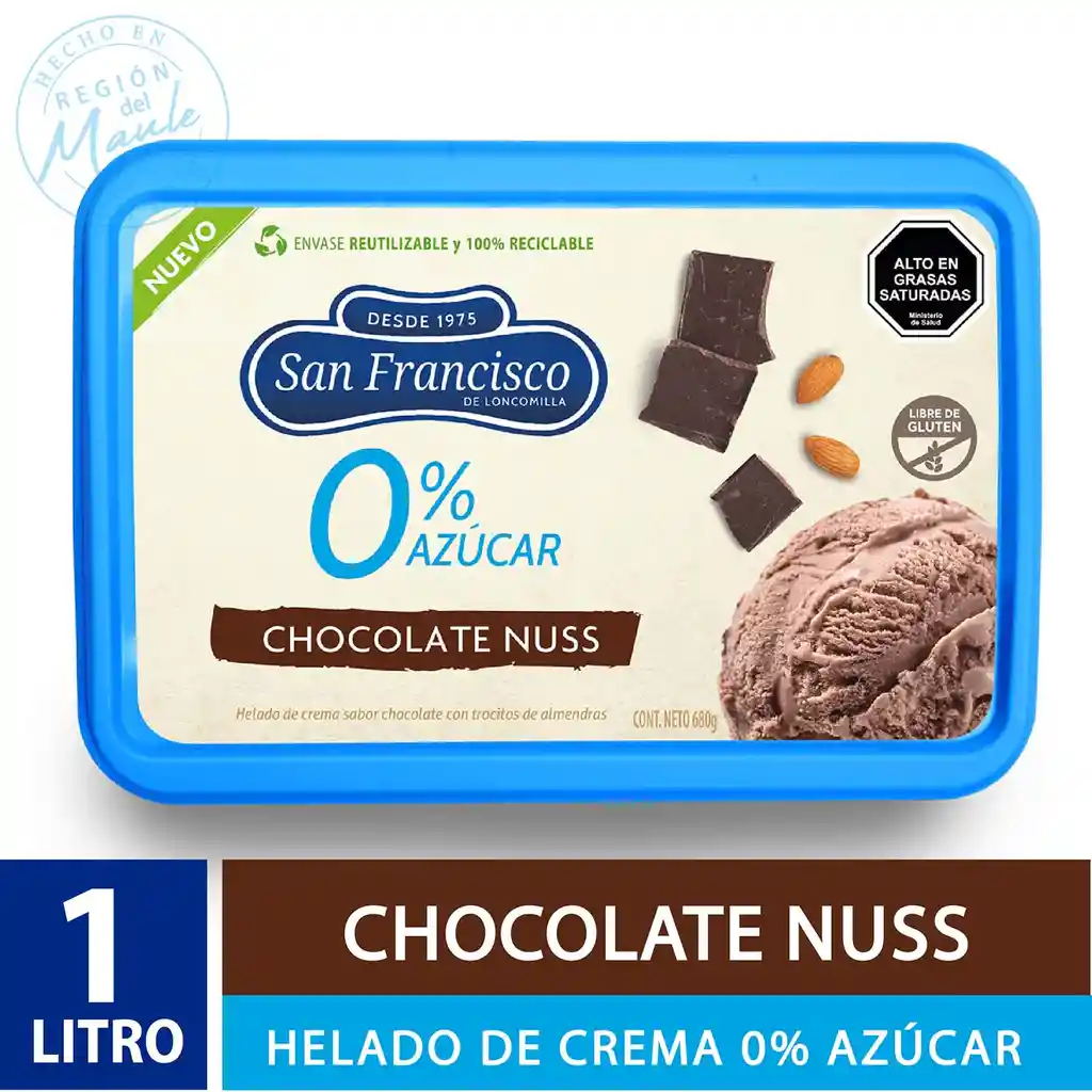 San Francisco Helado de Chocolate con Nuss 0% Azúcar