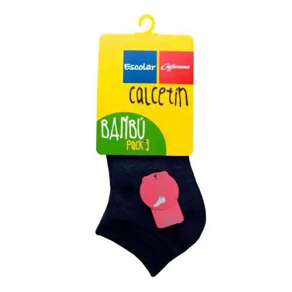 Pack Calcetines Tobillo Bambú Azul Talla 3.4 Caffarena
