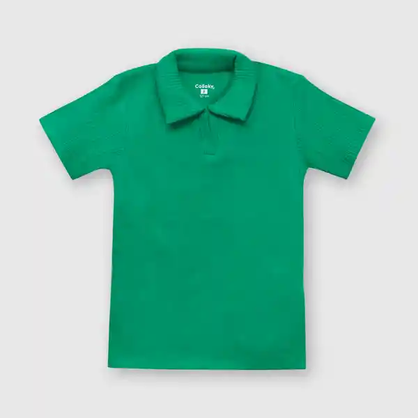 Polera Ajustada de Niña Verde Pasto / Grass Talla 3A Colloky