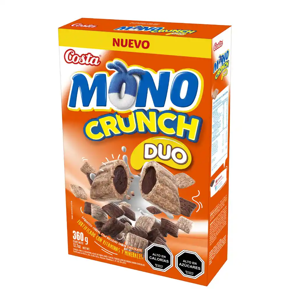 Mono Crunch Cereal Dúo con Relleno Sabor a Chocolate