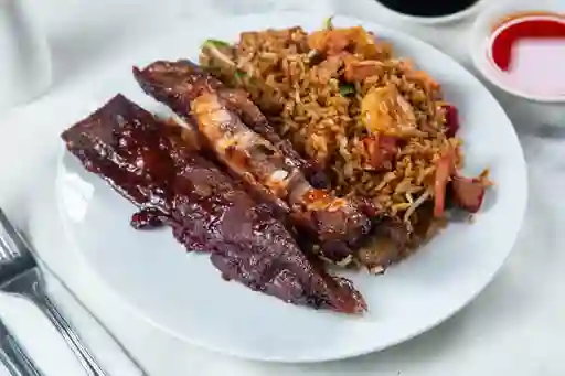Arroz Chino Especial con Costillas Agridulces