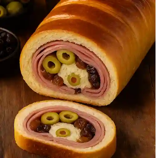 Pan de jamon navideño