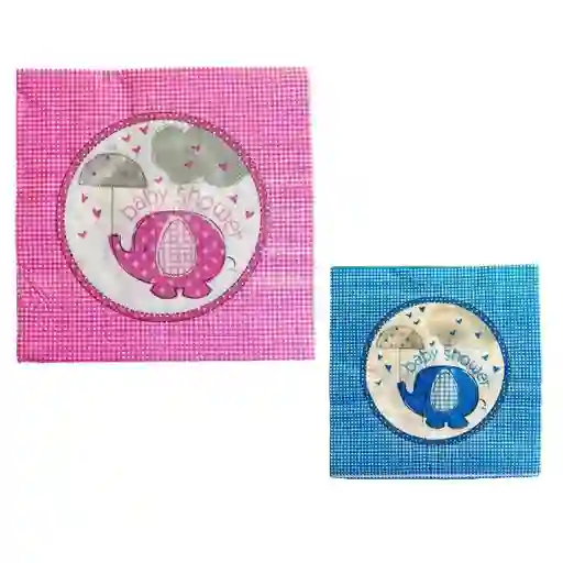 Servilletas Baby Shower Elefante Niño y Niña