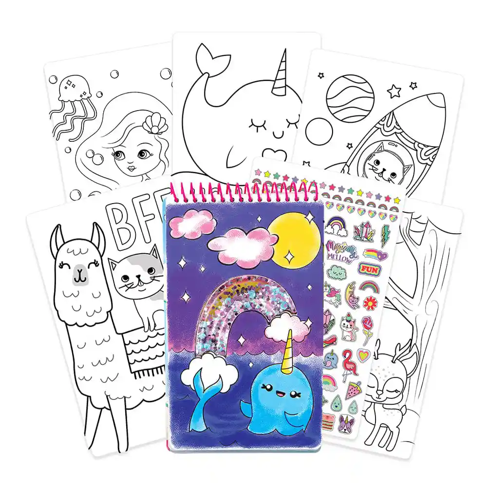 Fashion Angels Compact Sketch Portfolio Set Rainbow (100 Stickers+20 Hojas De Diseño)