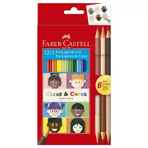   Faber Castell  Lpices De Colores + 3 Caras Y Colores 