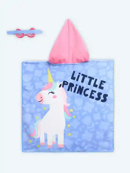 Toalla Capucha Microfibra Lentes Unicornio Ripley Home