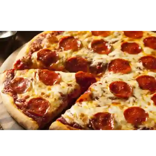 Pizza Pepperoni Familiar + Palos de Ajo