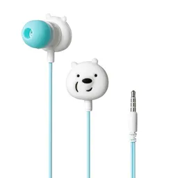 Miniso Audífonos De Cable Azul 1.2m - We Bare Bears