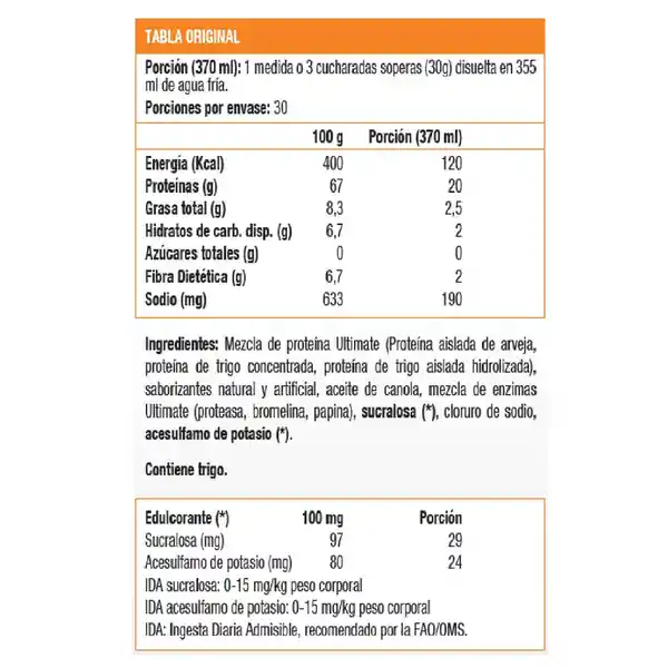 Ultimate Nutrition Proteína Isolate Vegetariana Vainilla
