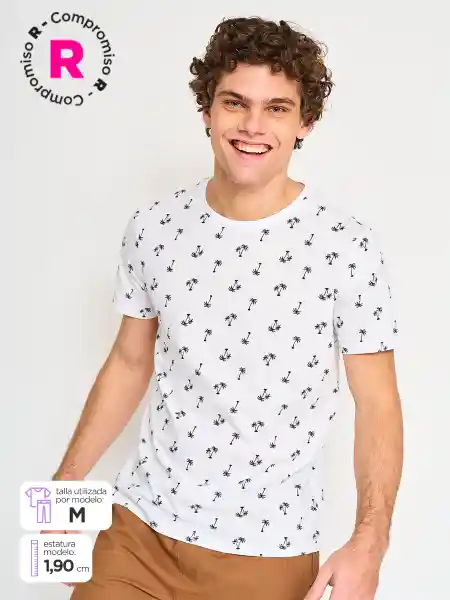 Kenneth Stevens Polera Manga Corta Enta T1 Blanco XL SS25