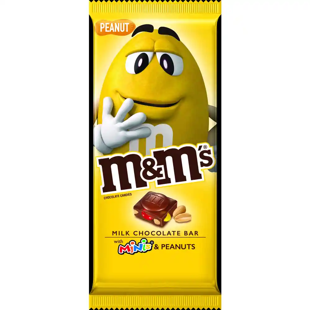 M&M's Barra de Chocolate con Mini Bolitas y Maní