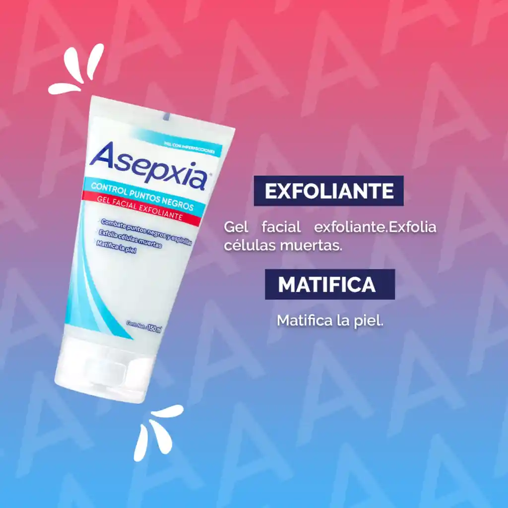 Asepxia Gel Exfoliante Contra Puntos Negros