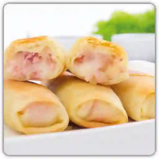 Arrollados jamón queso x4