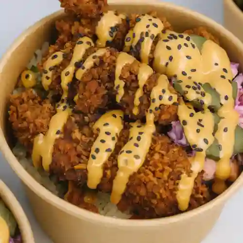 Bowl Pollo Crispy Blanco