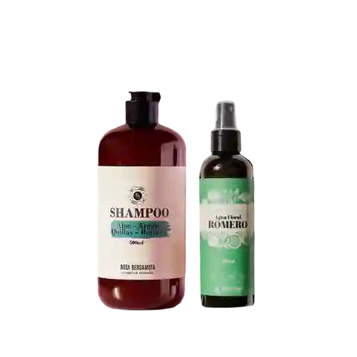 Set Shampoo Anticaída + Agua de Romero Rosa Bergamota
