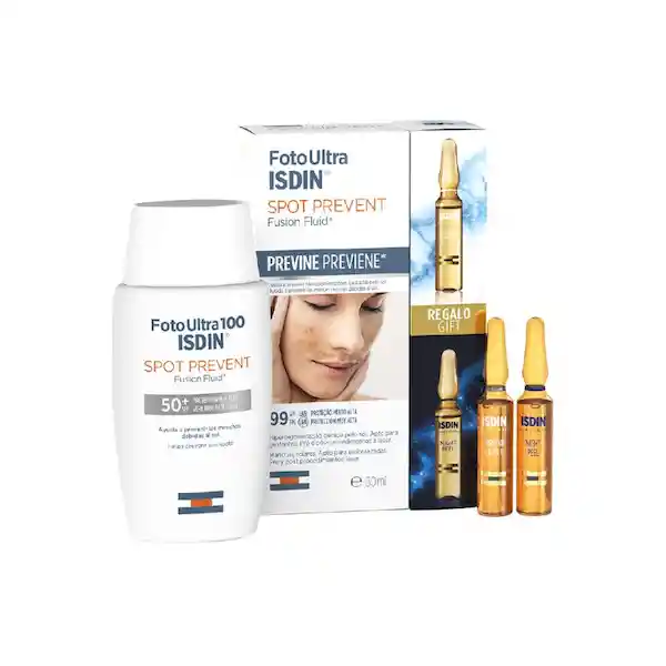 Isdin Pack Photoaging Fluido Facial Spot Prevent + Ampolleta