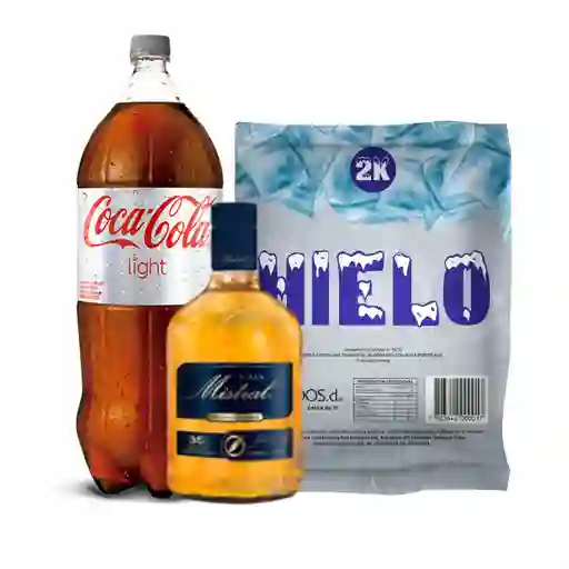 Combo Mistral 1 L + Coca-Cola Light 3 L + Hielo 2 Kg