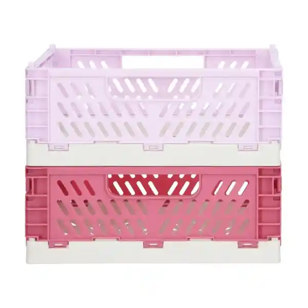 Set Canasto Plegable Plástico Pp 22 x 15 x 9 cm Casaideas