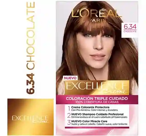 Excellence Colorante Para Cabello Rubio Oscuro 6.34