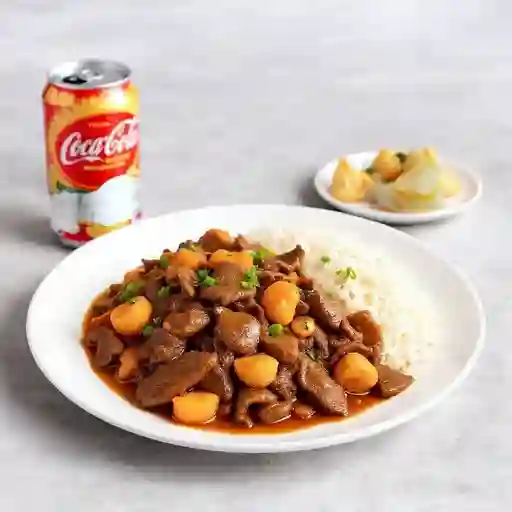 Carne mongoliana con arroz