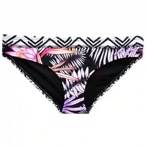 Bikini Calzón Con Pinza Estampado Negro Talla XL Samia