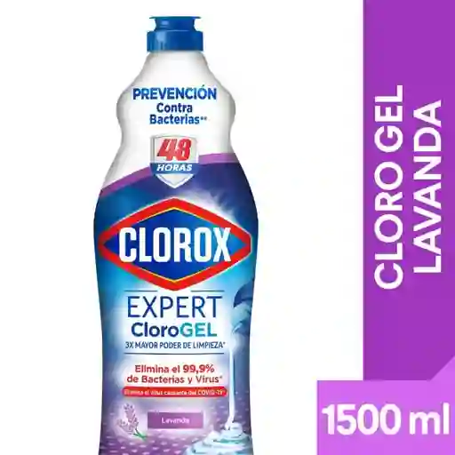 Cloro En Gel Clorox Lavanda (Botella) 1500 ml