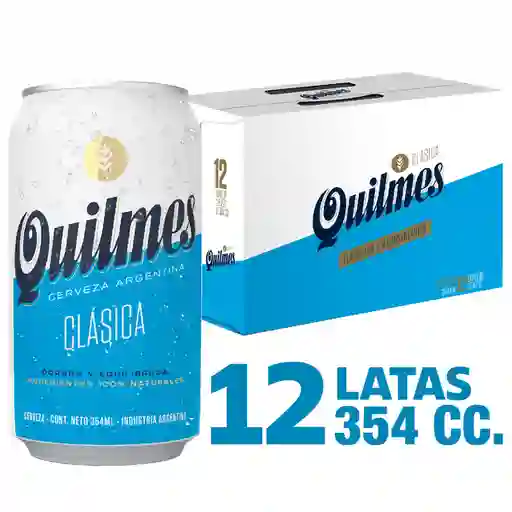 Quilmes Cerveza Clásica 354 ML X 12 Lata