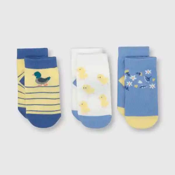 Pack Calcetines Bebé Niña Celeste Talla 14/16 Colloky