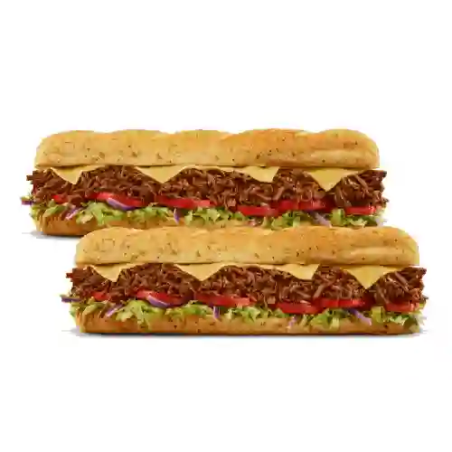 2 Sub Carne Mechada Footlong 30Cm