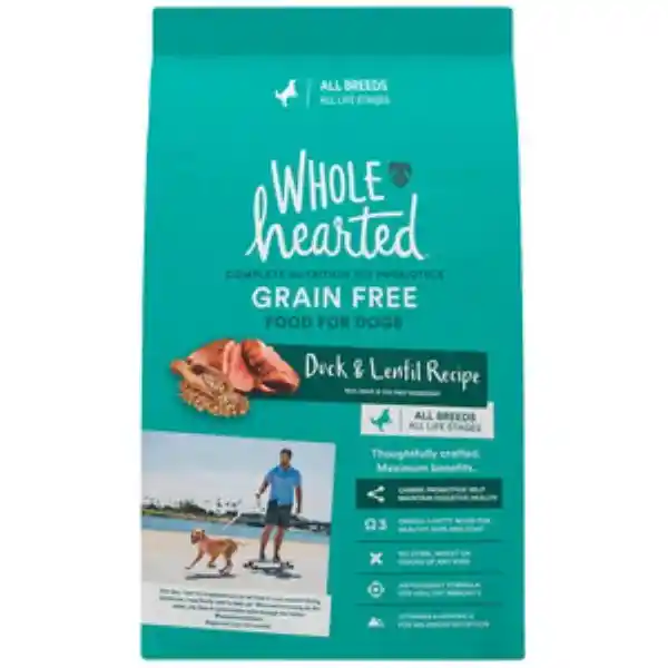 Wholehearted Alimento Perro Grain Free Natural de Pato y Lenteja