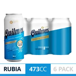 Quilmes Pack Cerveza  Lata 6 X 473 C.C.