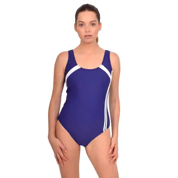 Traje de Baño Deportivo Rebajado Con Escote Azul Talla XL Samia