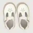 Zapatos Reina de Vestir Charol Flor Niña Blanco Talla 25 Opaline