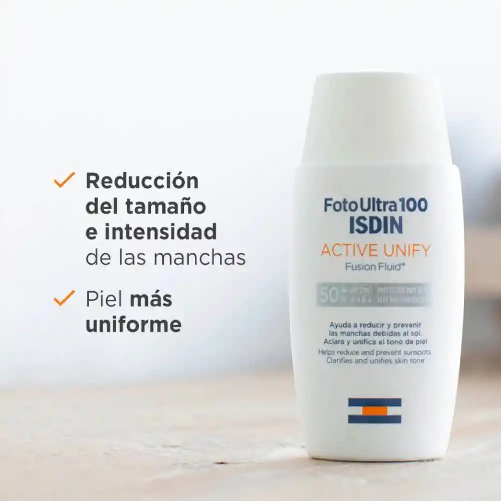 Isdin Fotoultra 100 Active Unify Spf 50 + Fusion Fluid sin Color
