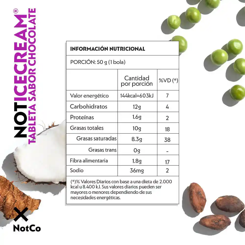 NotCo Ice Cream Tableta de Chocolate a Base de Plantas