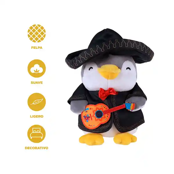 Peluche Pingüino Mariachi Miniso