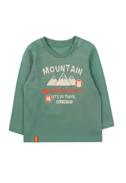 Polera Day to Day 700 Bebé Niño Verde Talla 3 a 6 Meses Ficcus