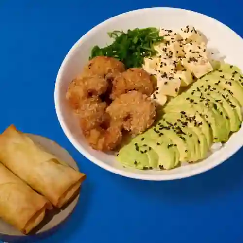 Gohan + 2 Spring Rolls