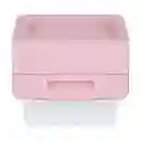 Organizador de Plástico Rosa Con Tapa Miniso