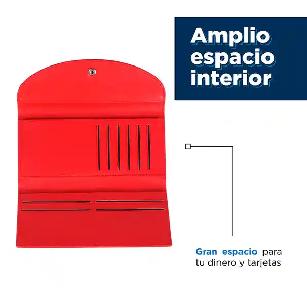 Billetera Estilo Simplista Europeo Delgada Rojo Miniso