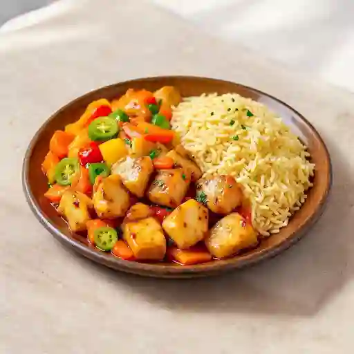 Colacion Chapsui De Pollo Con Arroz Chaufan