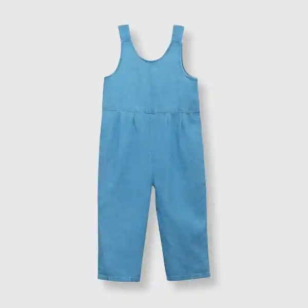 Jardinera Mezclilla de Bebé Niña Light Denim Talla 9/12M Colloky