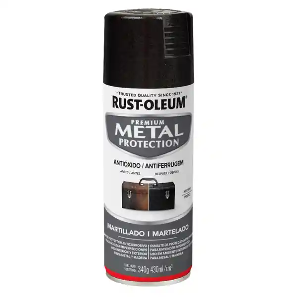Rust Oleum Pintura en Aerosol Metal Protection Martillado Negro