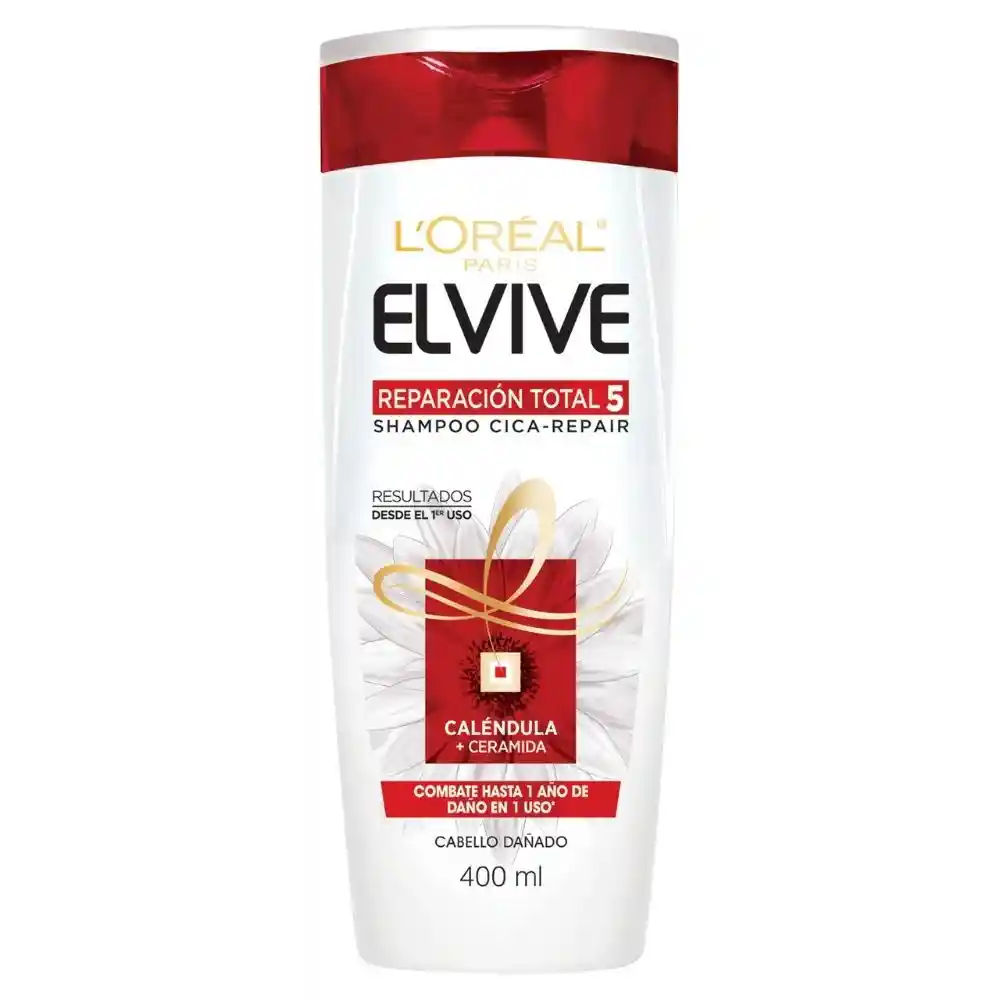 Loreal Paris-Elvive  Shampoo Reparación Total 5