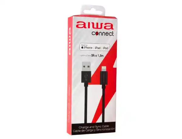 Aiwa Cable Para iPhone Elite Negro