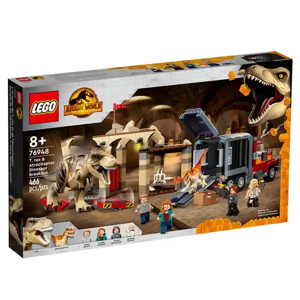 Lego Set de Construcción Fuga Los Dinosaurios Rex/Atrociraptor