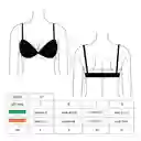 Bikini Sostén Strapless Con Vuelos Color Negro Talla S Samia